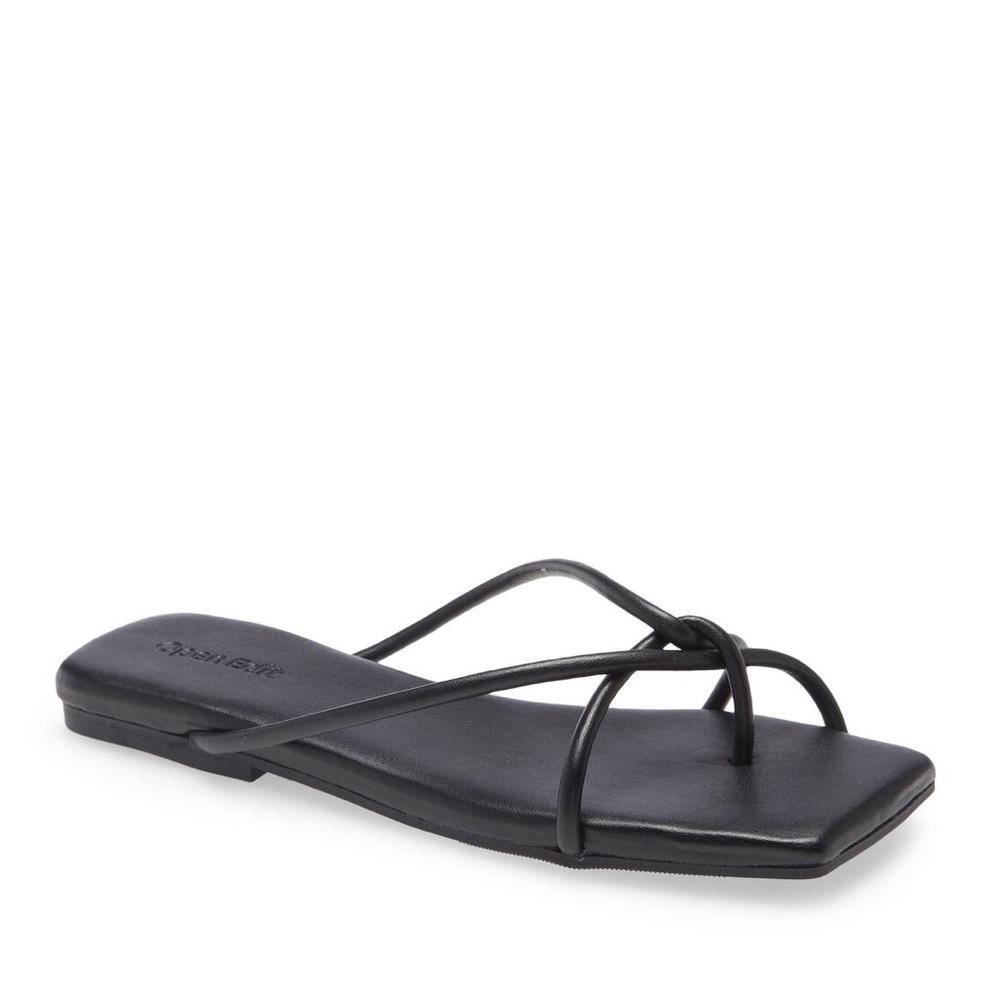 Open Edit Minimalist Edodin Square Toe Strappy Sandal